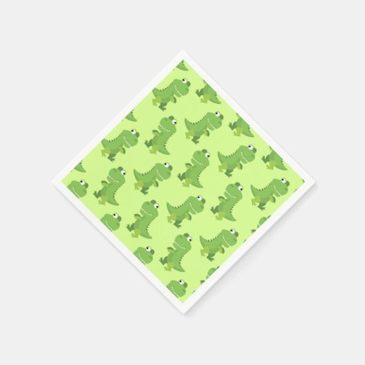 Dinosaur Birthday Party Serviette (Ecke)