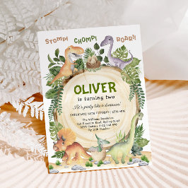 Dinosaur Birthday Party | Stomp Chomp Roar Einladung