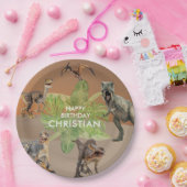 Dinosaur Birthday Party T Rex Pappteller (Party)