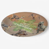 Dinosaur Birthday Party T Rex Pappteller (Schrägansicht)