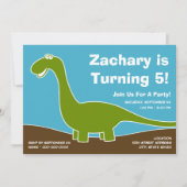 Dinosaur Birthday Party Thema Einladung (Vorderseite)