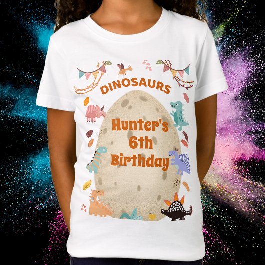 Dinosaur Birthday Party with Giant Dino Egg   T-Shirt