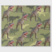 Dinosaur Birthday Pattern Jurassic World Geschenkpapier (Flach)