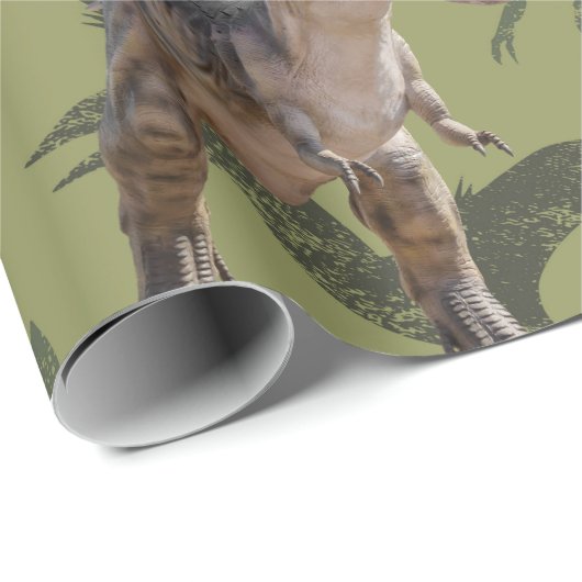Dinosaur Birthday Pattern Jurassic World Geschenkpapier (Rolleneckpunkt)
