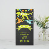 Dinosaur Birthday Personalisiert Dankeskarte (Stehend Vorderseite)