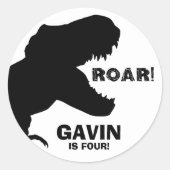 Dinosaur Birthday Stickers (Vorderseite)