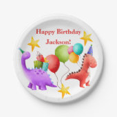 Dinosaur Birthday Teller (Vorderseite)