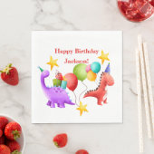 Dinosaur Birthday Teller Serviette (Beispiel)