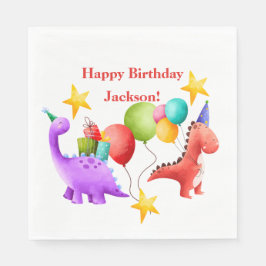 Dinosaur Birthday Teller Serviette