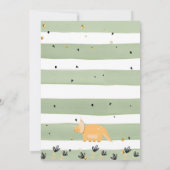 Dinosaur Birthday Three Rex Einladung Boy Dino (Rückseite)