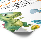 Dinosaur Birthday Time Kapsel Zeichen Poster (Ecke)