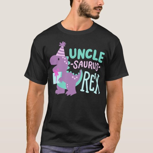 Dinosaur Birthday Uncle Saurus T Rex Family Matchi T-Shirt (Vorderseite)