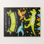 Dinosaur Birthday Vielen Dank Puzzle (Horizontal)