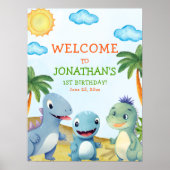 "Dinosaur Birthday Wall Decoration Room Poster (Vorne)