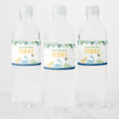 Dinosaur Birthday Wasserflaschenetikett (Flaschen)