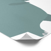 Dinosaur Birthday Welcome Sign Poster (Ecke)