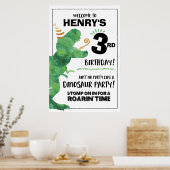 Dinosaur Birthday Welcome Sign Poster (Küche)