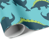 Dinosaur Birthday Wrapping Paper Geschenkpapier (Rolleneckpunkt)