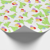 Dinosaur Birthday Wrapping Paper Geschenkpapier (Ecke)