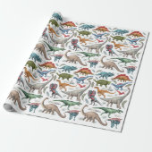 Dinosaur Birthday Wrapping Paper Geschenkpapier (Ungerollt)