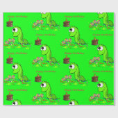 Dinosaur Birthday Wrapping Paper Geschenkpapier (Flach)