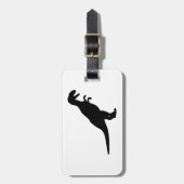 Dinosaur Black Gepäckanhänger (Vorderseite vertikal)