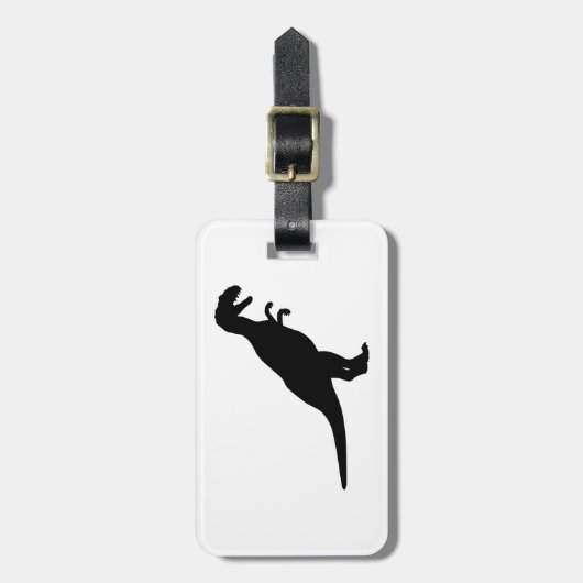 Dinosaur Black Gepäckanhänger (Vorderseite vertikal)