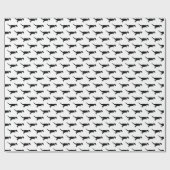 Dinosaur Black Geschenkpapier (Flach)