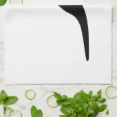 Dinosaur Black Küchentuch (Gefaltet)