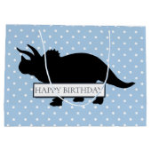 Dinosaur Blue Poker Muster Große Boy Bag Geschenktüte (Rückseite)