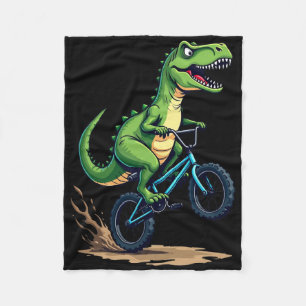 Dinosaur-BMX-Fahrradfahrer Mountainbiken Lustige J Fleecedecke