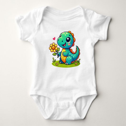 Dinosaur Bodysuit Baby Strampler (Vorderseite)