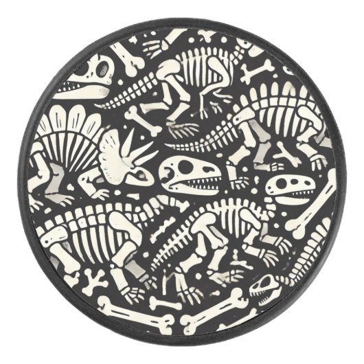 Dinosaur Bone Adventure Eishockey Puck (Vorderseite)