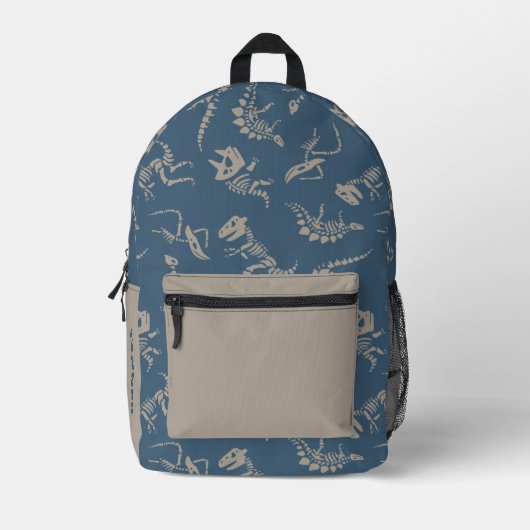 Dinosaur Bones Boys School Bedruckter Rucksack (Vorderseite)