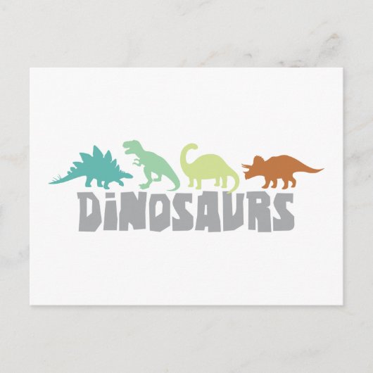 Dinosaur Border Postkarte (Vorderseite)