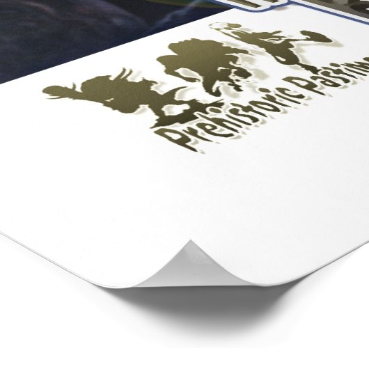 Dinosaur Boxing Match Poster (Ecke)