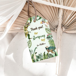 Dinosaur Boy 3. Geburtstag Party Geschenkanhänger