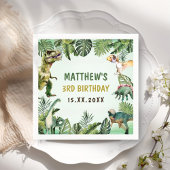 Dinosaur Boy 3. Geburtstag Party Serviette