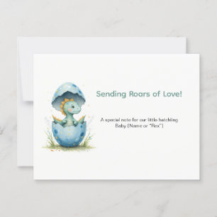 Dinosaur Boy Baby Dusche Blue Jungle Dino Postkarte