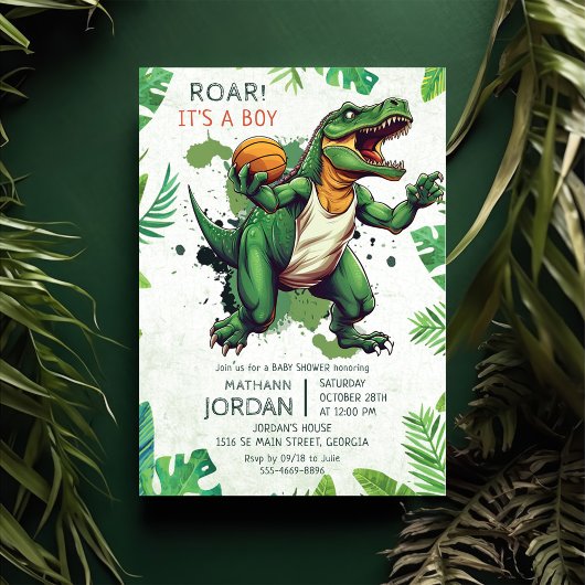 Dinosaur Boy Baby Dusche Party Einladung