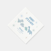 Dinosaur Boy Baby Dusche RAWR Napkins Serviette (Ecke)