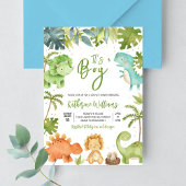 Dinosaur Boy Baby Shower Einladung