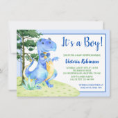 Dinosaur Boy Baby Shower Einladung (Vorderseite)