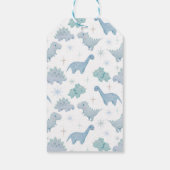 Dinosaur Boy Baby Shower Gevor Geschenkanhänger (Rückseite)