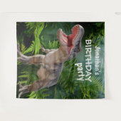 Dinosaur Boy BIRTHDAY Hintergrund Wandteppich (Vorderseite (Horizontal))