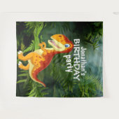 Dinosaur Boy BIRTHDAY Hintergrund Wandteppich (Vorderseite (Horizontal))