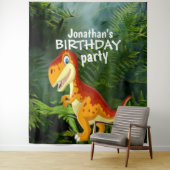 Dinosaur Boy BIRTHDAY Hintergrund Wandteppich (Beispiel)