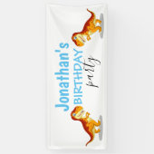 Dinosaur Boy Blue Banner (Vertikal)