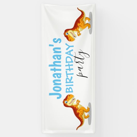 Dinosaur Boy Blue Banner (Vertikal)