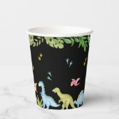 Dinosaur Boy Erste Geburtstagsparty Pappbecher (Rückseite)